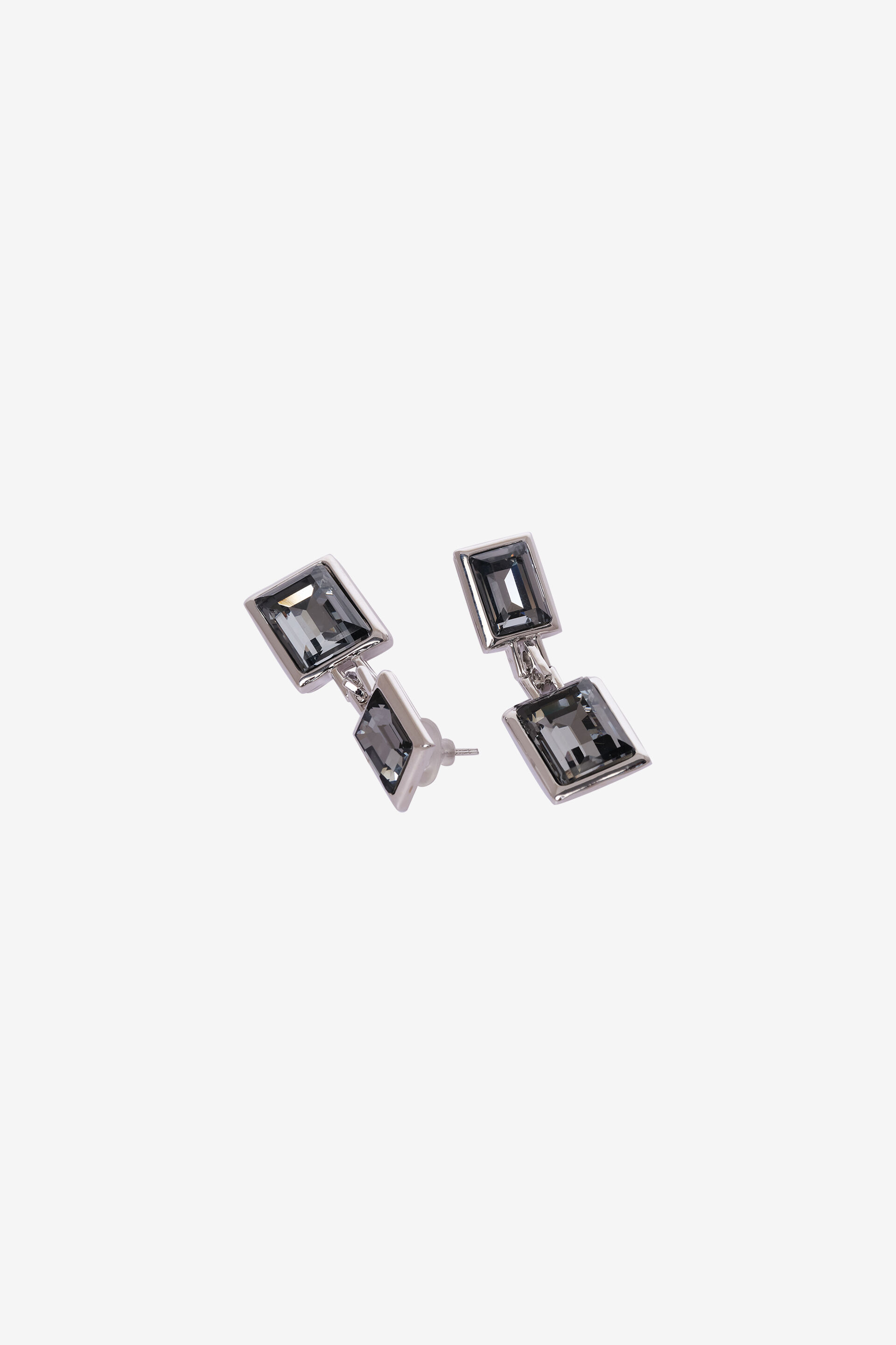 Glossy Black Earrings, , image 2